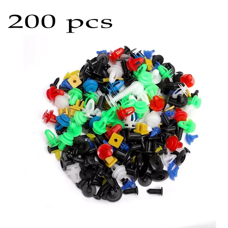100PCS Mixed Auto Bumper Fastener Vehicle Clips Retainer Fastener Rivet Door Panel Fender Liner Universal Fit for toyota Honda