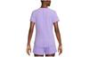 Nike T Shirts Women's Light Purple Crew Neck Moderate Straight Fit DD0619-567