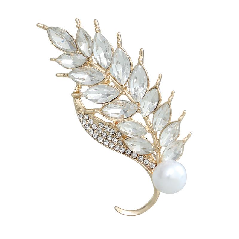 Brooch Female Premium Wheat Corsage Anti-light High-end Pin Buckle Suit Fixed Clothing Accessories Collar Pin