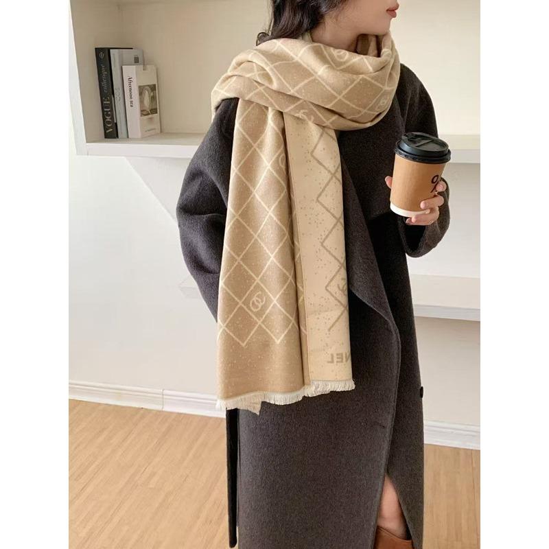 New Xiaoxiang Wool Blend Classic Light Luxury Letter Shawl Scarf Scarf