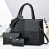 Fashionable Pu Handbag With Piping And Internal Pockets For Casual Outings