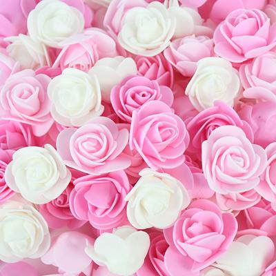 100 stücke 3,5 cm PE Schaum Rose Kopf Künstliche Blume Für Hochzeit Geburtstag Party Wohnkultur DIY Bär Rose Valentinstag geschenke
