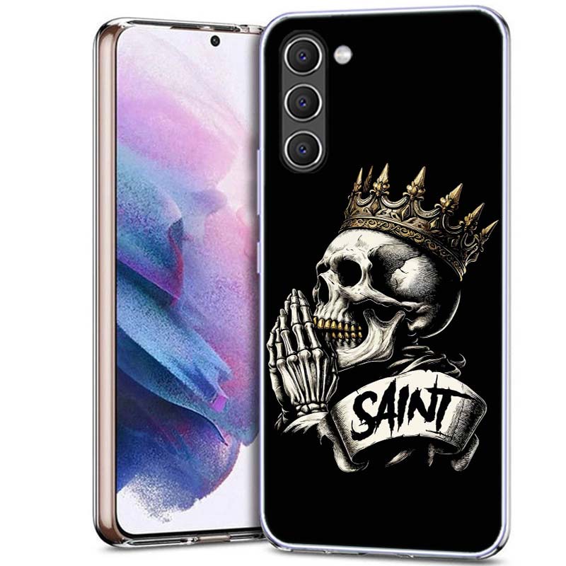 Crown Skeleton Emperor Phone Case for Samsung A54 A14 A24 A34 A17 A37 A57 A55 A35 A25 A15 A13 A23 A33 A53 A07 A05S A04S A03 A73