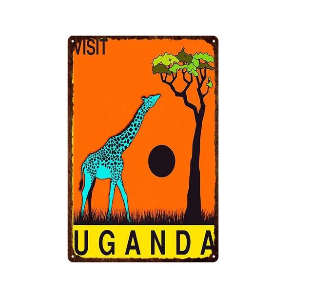 Morocco Hawaii Africa Sunset Scenery Metal Sign Vintage Travel Poster Hot Sale Wall Art Decoration Retro Iron Painting Tin Pl