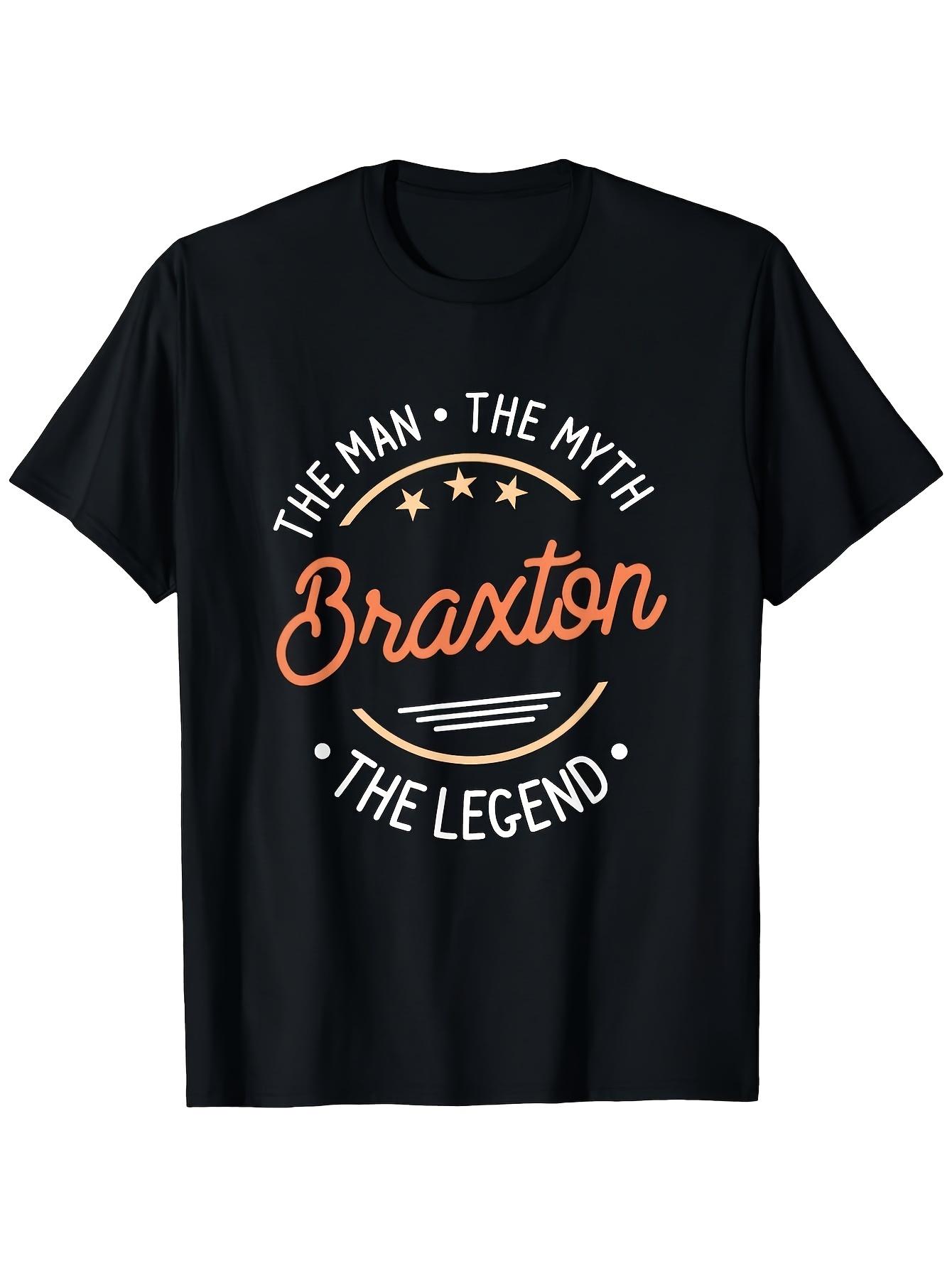 Braxton The for Man The Myth The Legend T Shirt Men s Casual Everyday T Shirt Colorproof Breathable Size S XXXLComfortable Tee Graphic Print Shirt All S разноцветный
