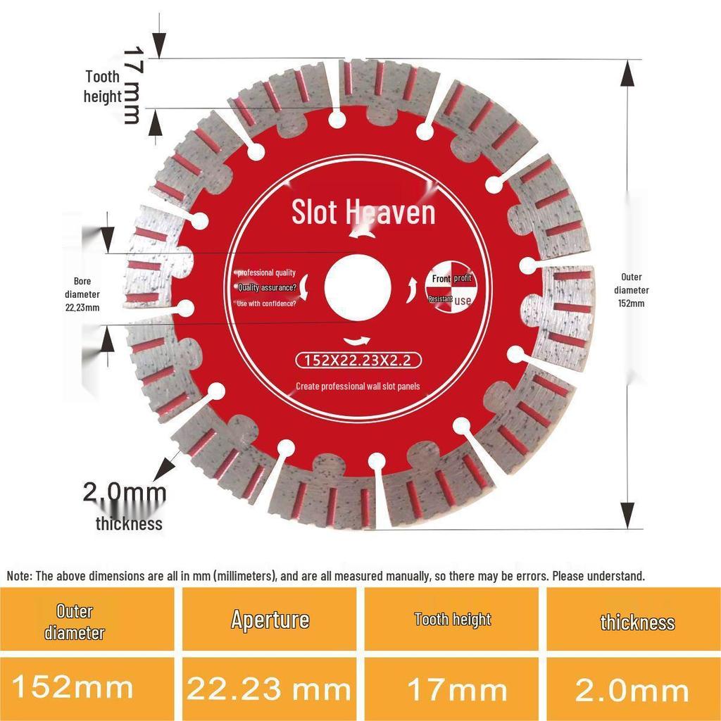 Grooving Diamond Saw Blade - Large Sharp Head for Precision Cutting
