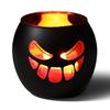 Halloween Table Decor Lanterns Black Glass Votive Tealight Candle Holders Halloween Indoor Party Decorations