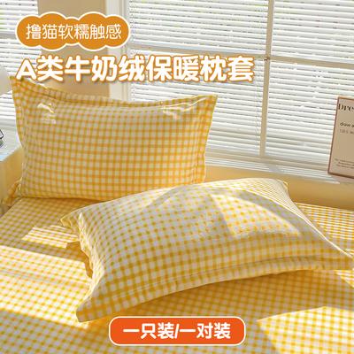 Clever and Simple Autumn/Winter Warm Milk Velvet Pillowcase, Single Pillow Cover, Pair Set, Single Set