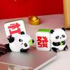 Mahjong Panda Desktop Figurines Resin Animal Sculpture Cake Ornaments  Living Room