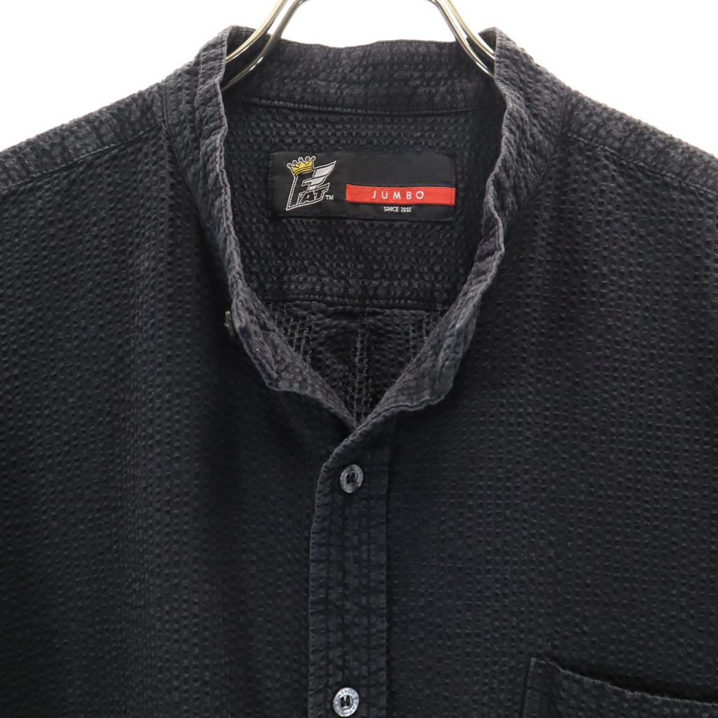 FAT made in Japan Short sleeve Seersucker Band collar shirt JUMBO Men's Used