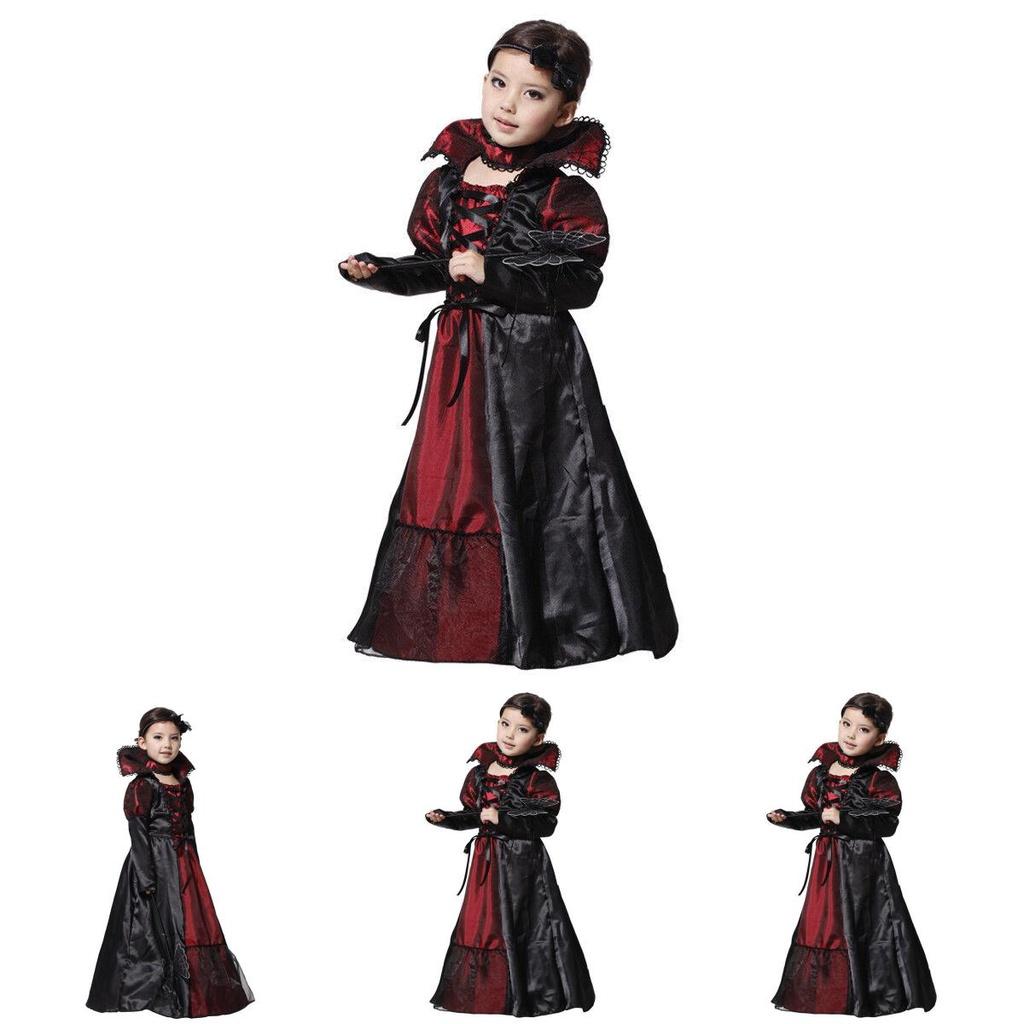 Enchanting Vampire Maxi Long Dress For Girls Perfect For Halloween Witch Parties