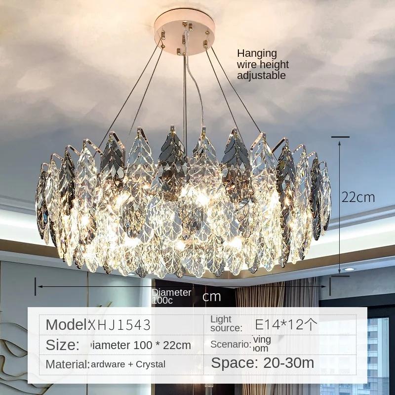 

Новые светодиодные люстры Leaf Crystal Room Lights для гостиной, спальни, столовой, современные люстры, лампы, подвесное освещение, декор