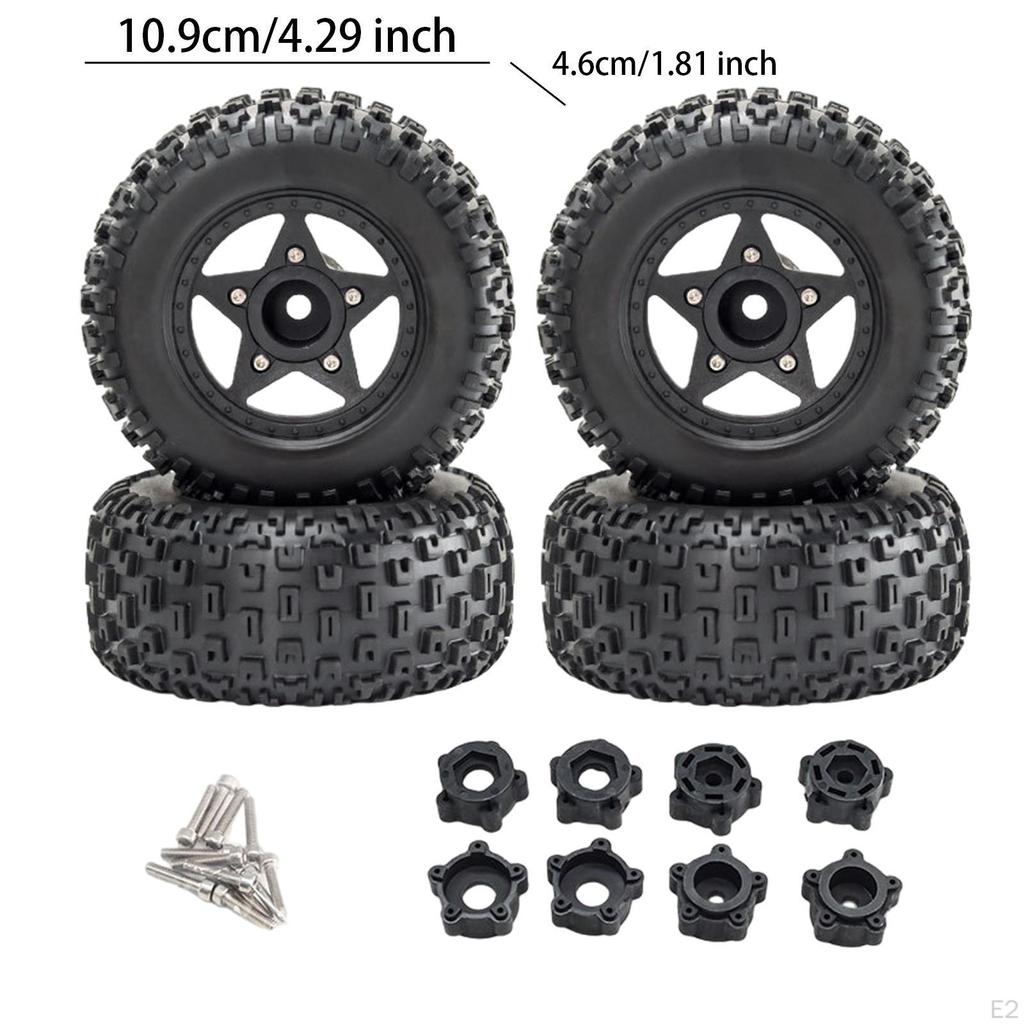 4 Pack of RC Wheel Rims for 1:8 and 1:10 Scale Models
