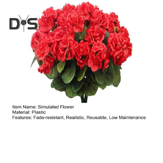 Artificial Begonias Bunch Reusable Wedding Party Decor Faux Flowers Fake Begonia Flowers for Home Interior Garden Porch Decoration