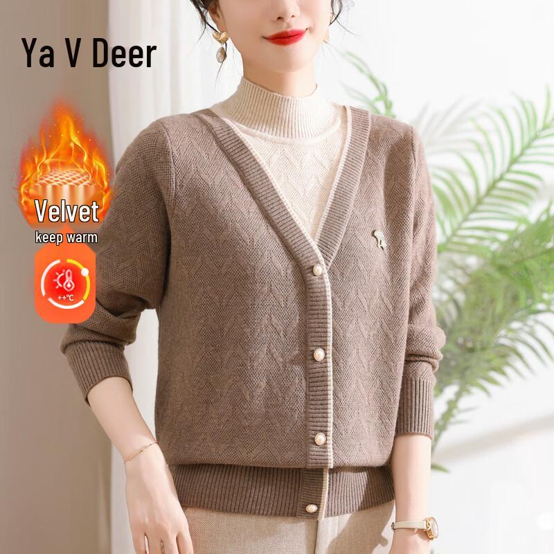 Yalu Women s V-Neck Knitted Cardigan 5XL