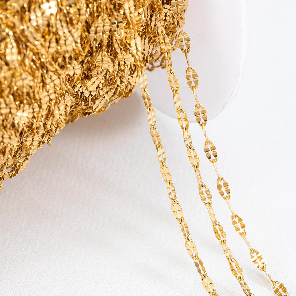No Fade 1Meter Silver Color Stainless Steel Link Chains DIY Chain for Needlework Necklaces Bracelets Jewelry Making Accessories