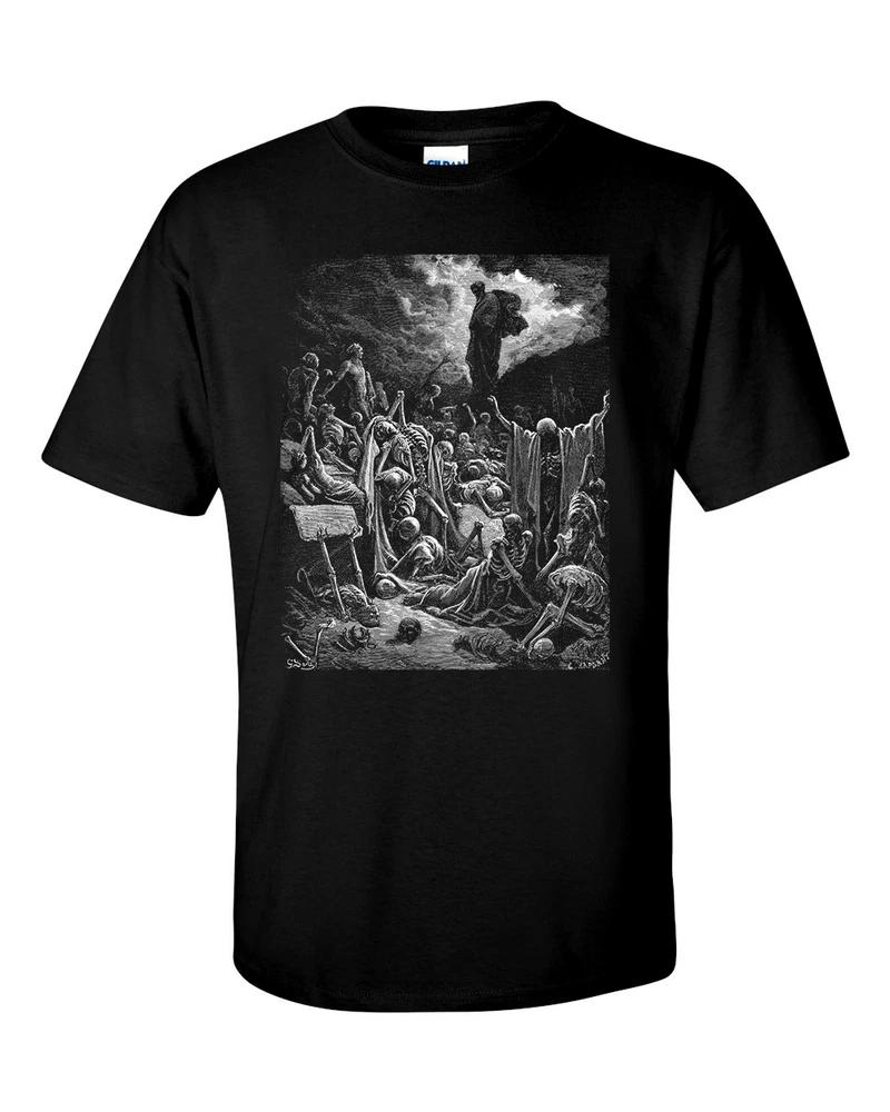 The Vision of the Valley of Dry Bones Gustave Dore Fine Art Gothic TShirt 2XL