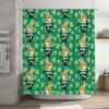Cute Bunny Rabbit Shower Curtain Easter Themed Bathroom Decor Farmhouse Style Washable Fabric Backdrop