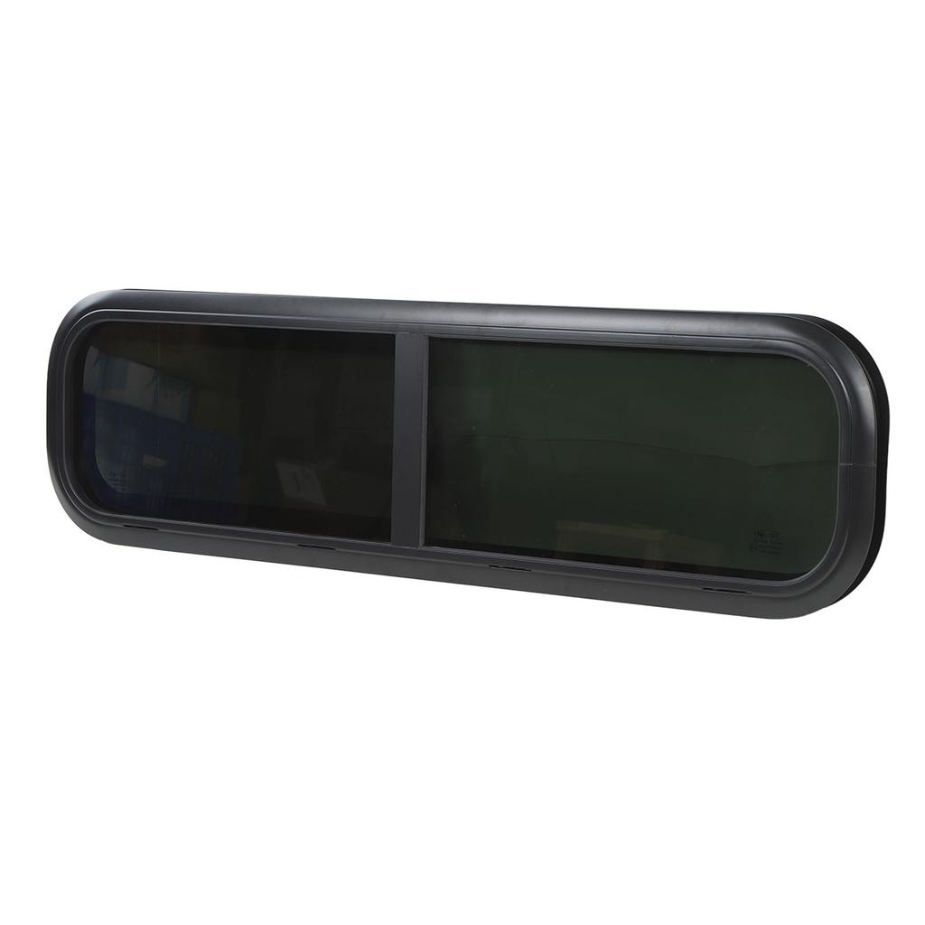 Horizontal Sliding RV Window 35.4 X 11.8in Uv Resistant with Removable Insect Nets for Caravan Black Applicable Wall
