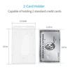 Transparent Double Cards Slots ID Tag Badge Holder with Badge Reel Cards Storage Organizer Employee Pass Work Card Case Sleeve