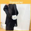 Trendy Street Style Pu Saddle Bag 2024 Korean Candy Color Chain Crossbody Bag