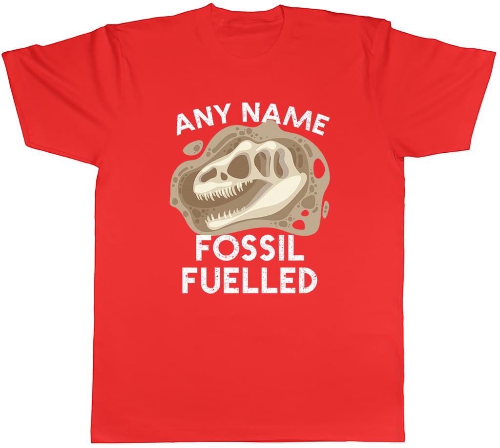 Personalised Fossil Feulled Paleontology Dinosaur Unisexs TShirt Tee Gift Top