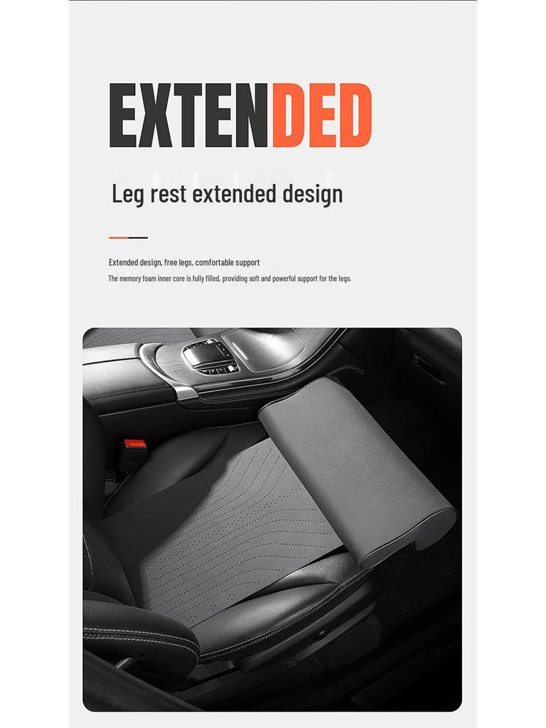 Universal Memory Foam Car Seat Leg Rest Cushion with Extended Support