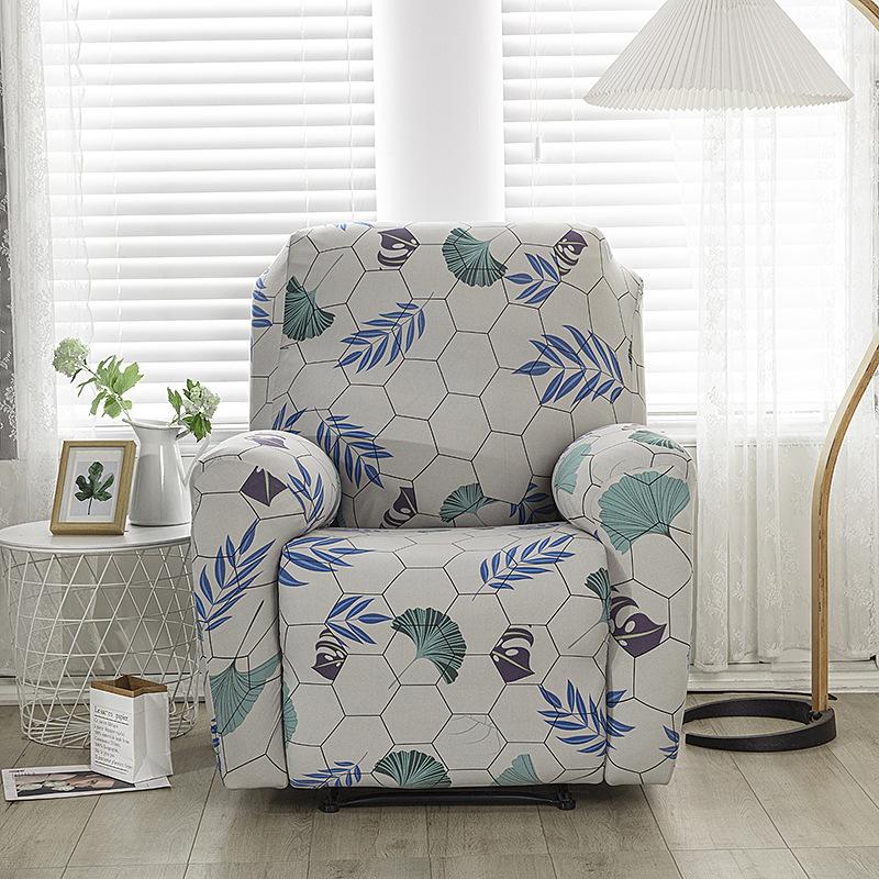 Elastic Printed Fabric All-Inclusive Recliner Cover Rocking Chair Cover Sofa Cover Protective Cover Single Function Recliner Cover