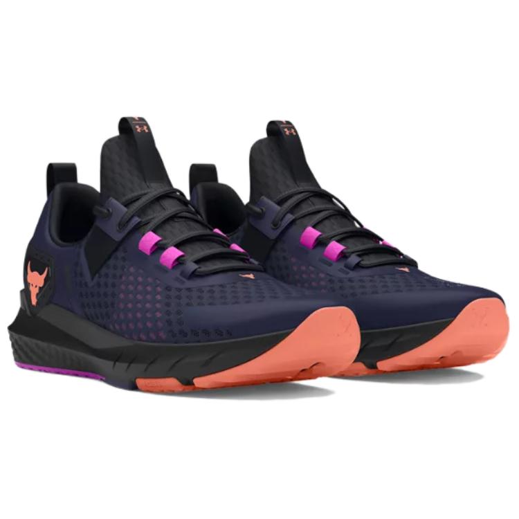 Under Armour Project Rock BSR Midnight Navy Flare Orange Herre Sneakers Blå Svart 3027344-402