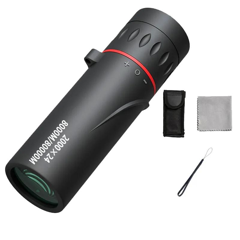 Telescop Monocular 2000x24 Mini Portabil HD Lumină Scăzută Binoclu Impermeabil Exterior Camping Alpinism Observarea Păsărilor Telescoape