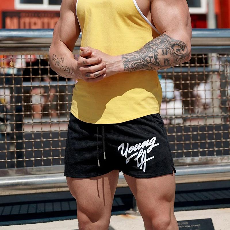 

Шорты Quarter Shorts мужские летние быстросохнущие сетчатые повседневные спортивные брюки для бега, приседаний, баскетбола, фитнеса S чёрный