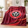 Sheffield United Football Printed Flannel Blanket Warm Comfort Bed Throw For Indoor Home Decoration