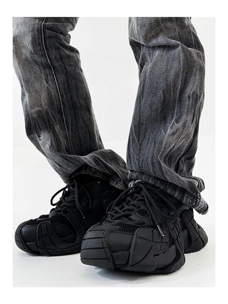 Nische Black Warrior Octopus Herren Retro Wandersneaker - Mesh Atmungsaktiv