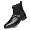 Men Cowboy Boots Genuine Leather Men's Boots Ankle Boot High Top Shoes Outdoor Work Casual Shoes Motorcycle Combat Boots