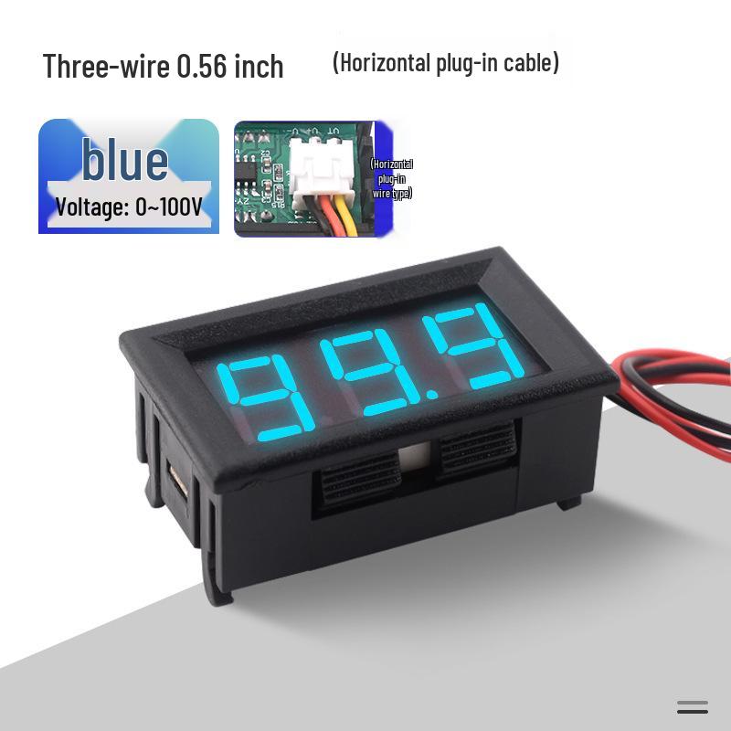 Digital Voltmeter Head: 0.28/0.36/0.56 Inch, 30V-120V, Two/Three-wire Options, With/Without Shell