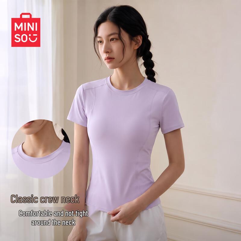MINISO Women's Quick-Dry Sports Yoga T-Shirt