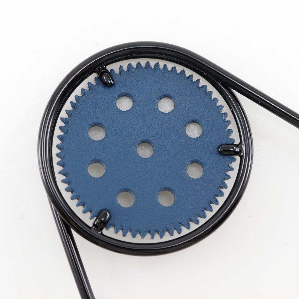 Loewe Mechano Pin Charm Bag Charm Black / Blue Metallic/leather Women Used