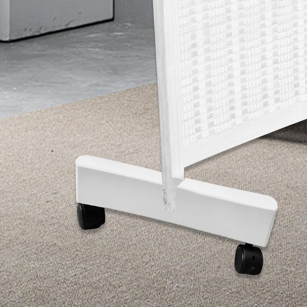 Wooden Frame Privacy Screen Holder with Detachable Wheels for Bedroom And Dressing Area