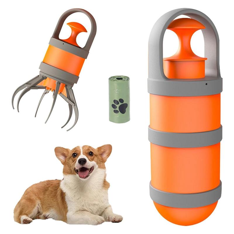 Mophe-Cuchara Portable for Dog Droppings with 3 Sanitary Bags, Pet-out-of-contact Waste Cleaner for Dog Walkers