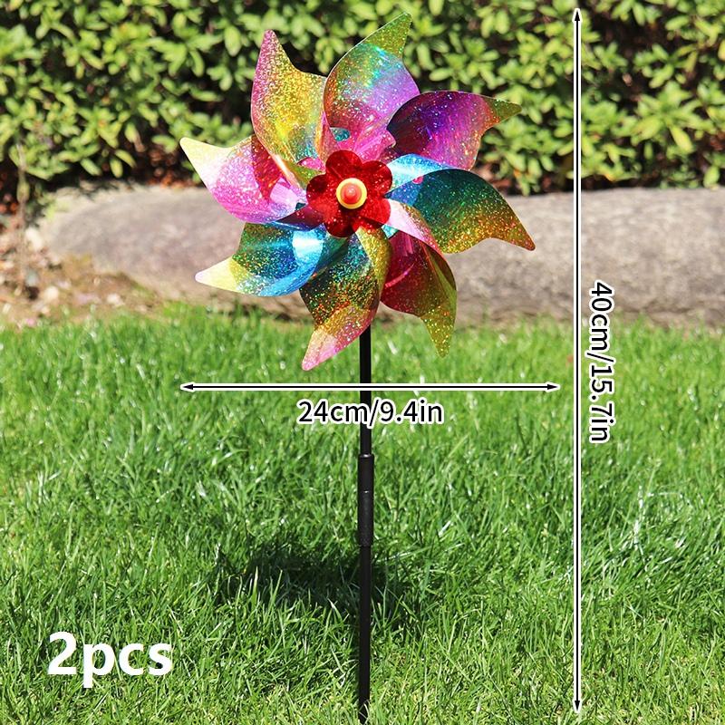 24cm Gartenvogelabwehr Windmühle Outdoor Taubenabwehr Gerät 8-Blatt Windmühle Abwehrer Haus Garten Zubehör