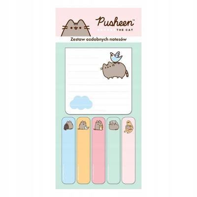 Set Notebook Index Tabs Sticky Notes Pusheen Cat