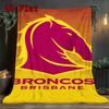 Brisbane Broncos 2D Flat Pattern Flannel Blanket High Quality All Seasons Warmth and Comfort Perfect for Christmas Gifts.