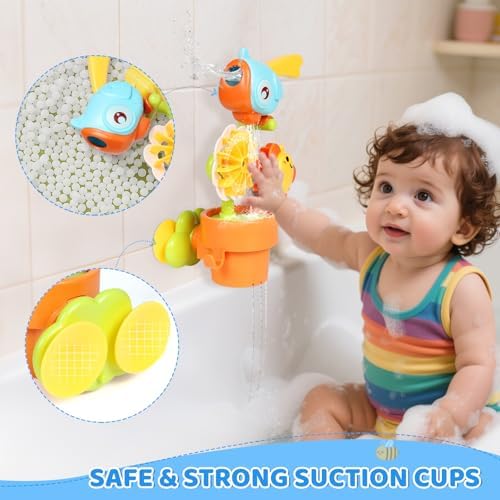 Bath Toys for Babies 1-4 Years Old, Interactive Spray Bird Water Play Toy for Toddlers, Kids Bath Time Gift for Boys & Girls
