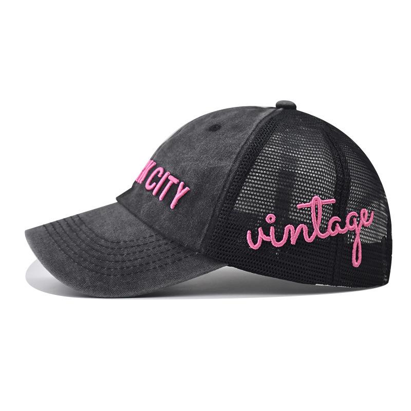 Summer Mesh Baseball Cap Women Men New York City Letters Snapback Hat Breathable Unisex Street Hip Hop Trucker Caps