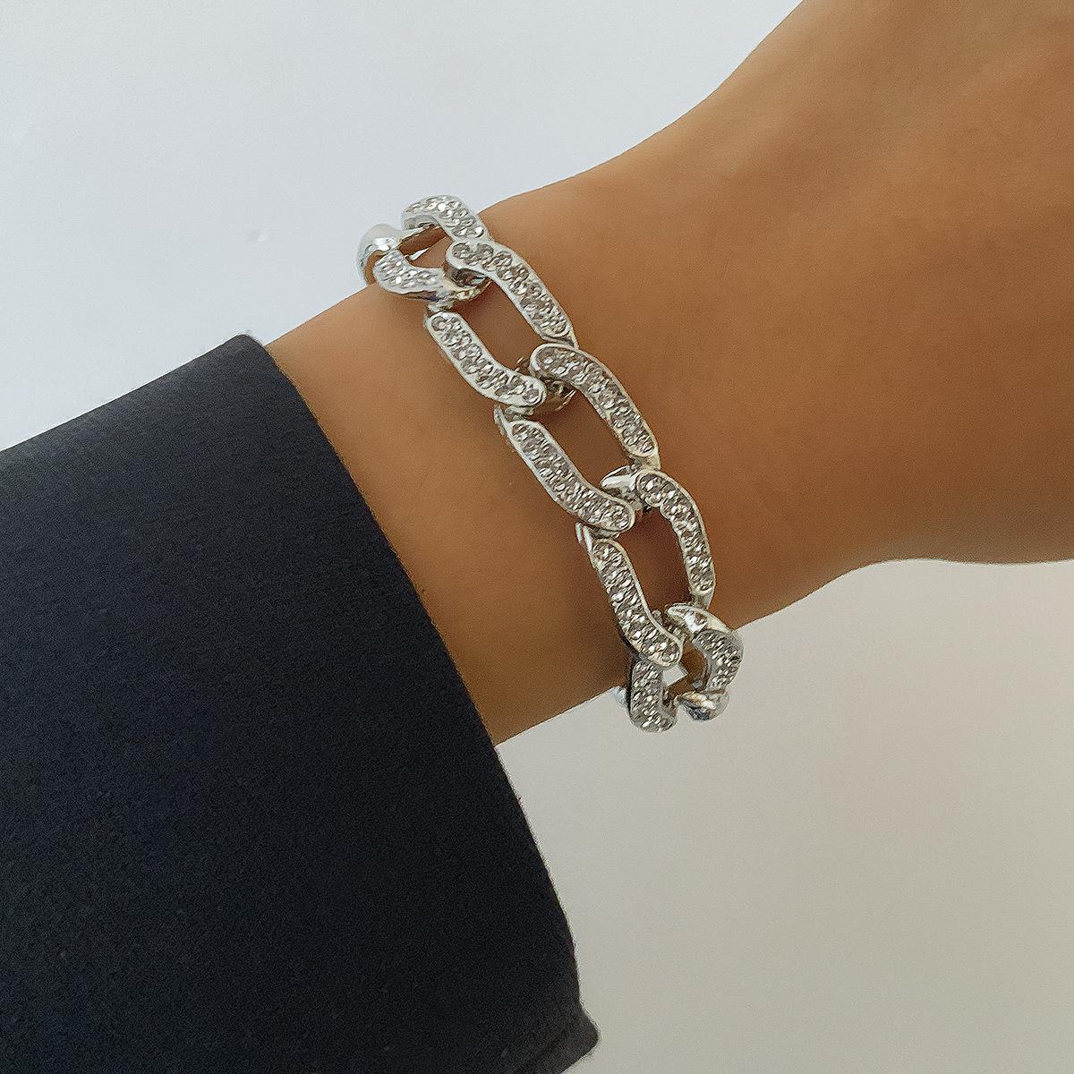 

Аксессуары, Винтажное нишевое универсальное колье-крест с бриллиантами, Темпераментное колье-кубинская цепочка с пуговицами