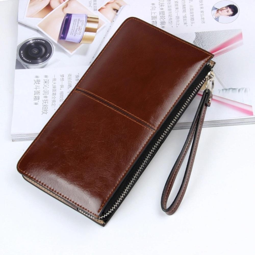 Zipper Wallet Long Clutch Bag Women's Multi-card Position Hand Large Capacity Multi-function Wristband