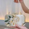 Golden Peony Handbag Cheongsam Handbag Small Square Embroidery Bag Banquet Wedding Bag Clutch Purses For Women Evening