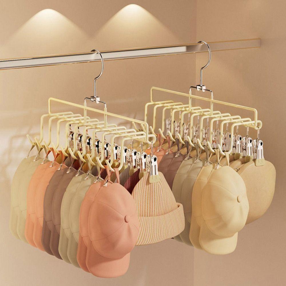 Hanging Baseball Hat Organizer Rack 10 Clips Towel Hanger Clip Peaked Cap Storage Holder  Sock