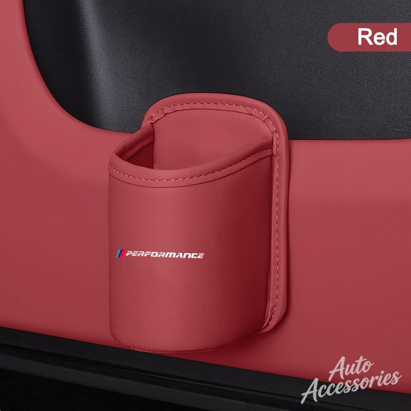 Leather Car Water Cup Box Back Seat Drink Rack Storage Auto Accessories For BMW F10 F20 F30 F40 F26 F31 F49 F86 M3 M5 X3 Sticker