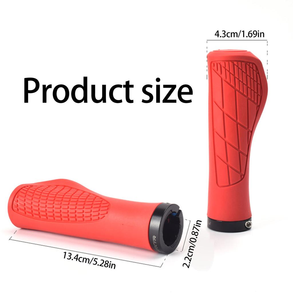 Mountain Bike Handlebar Grips with Aluminium Locks Single Locks On Bicycles Handlebar Grip Nonslip Cycling Handle Grips